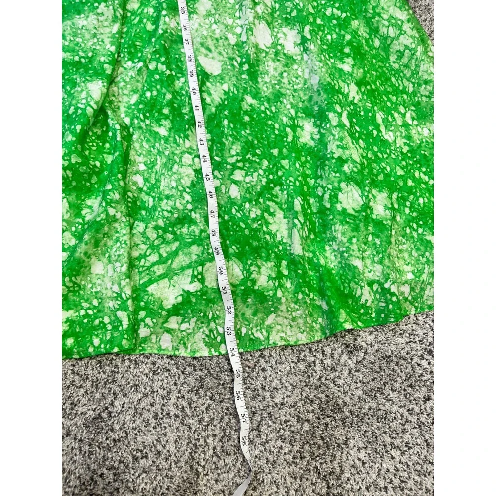 COS Green Abstract Print Sleeveless Tie Back Oversized  Maxi Dress Womens Size 6 - Picture 7 of 12